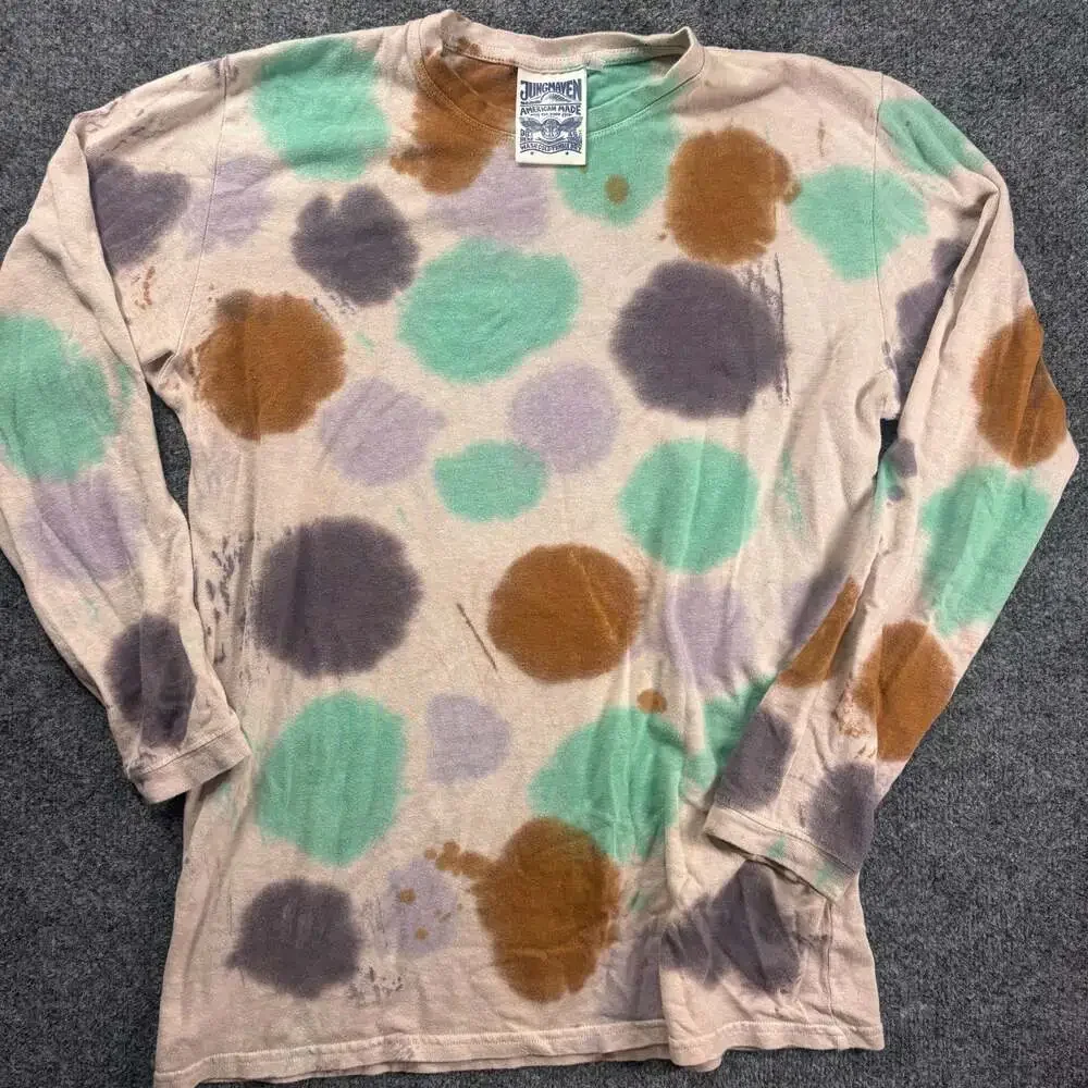 Jungmaven Tie-Dye Long Sleeve Crewneck Shirt XL Hemp Organic Cotton